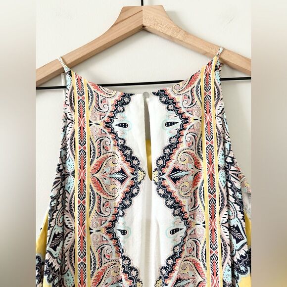 Verse High Neck Tank in Multi Paisley Print - Size M - Picture 4 of 6